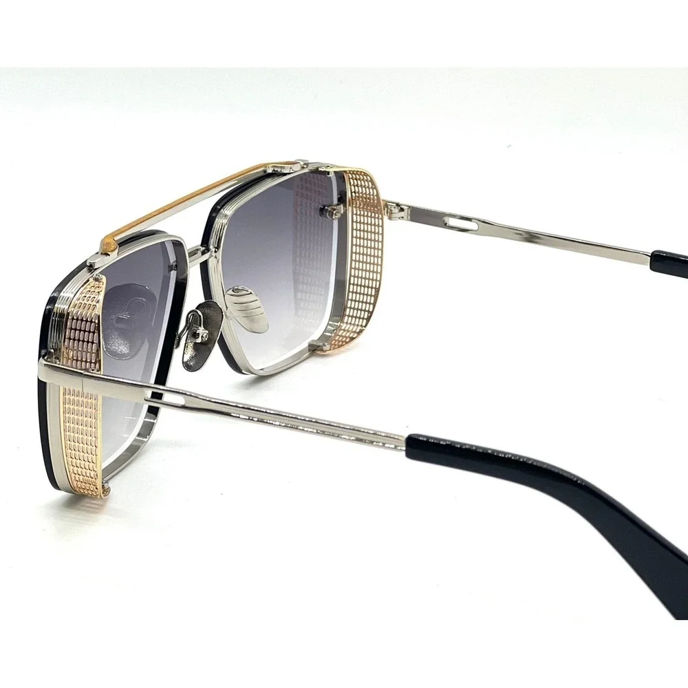 Sunglasses Women Silver Gold Rectangular Outfit‎ Driving Sunny Shades Lady Style